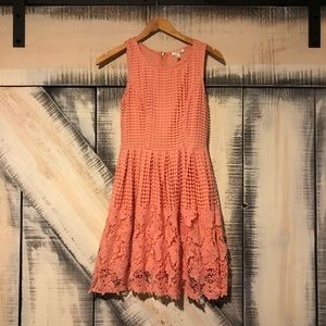 Peach lace dress